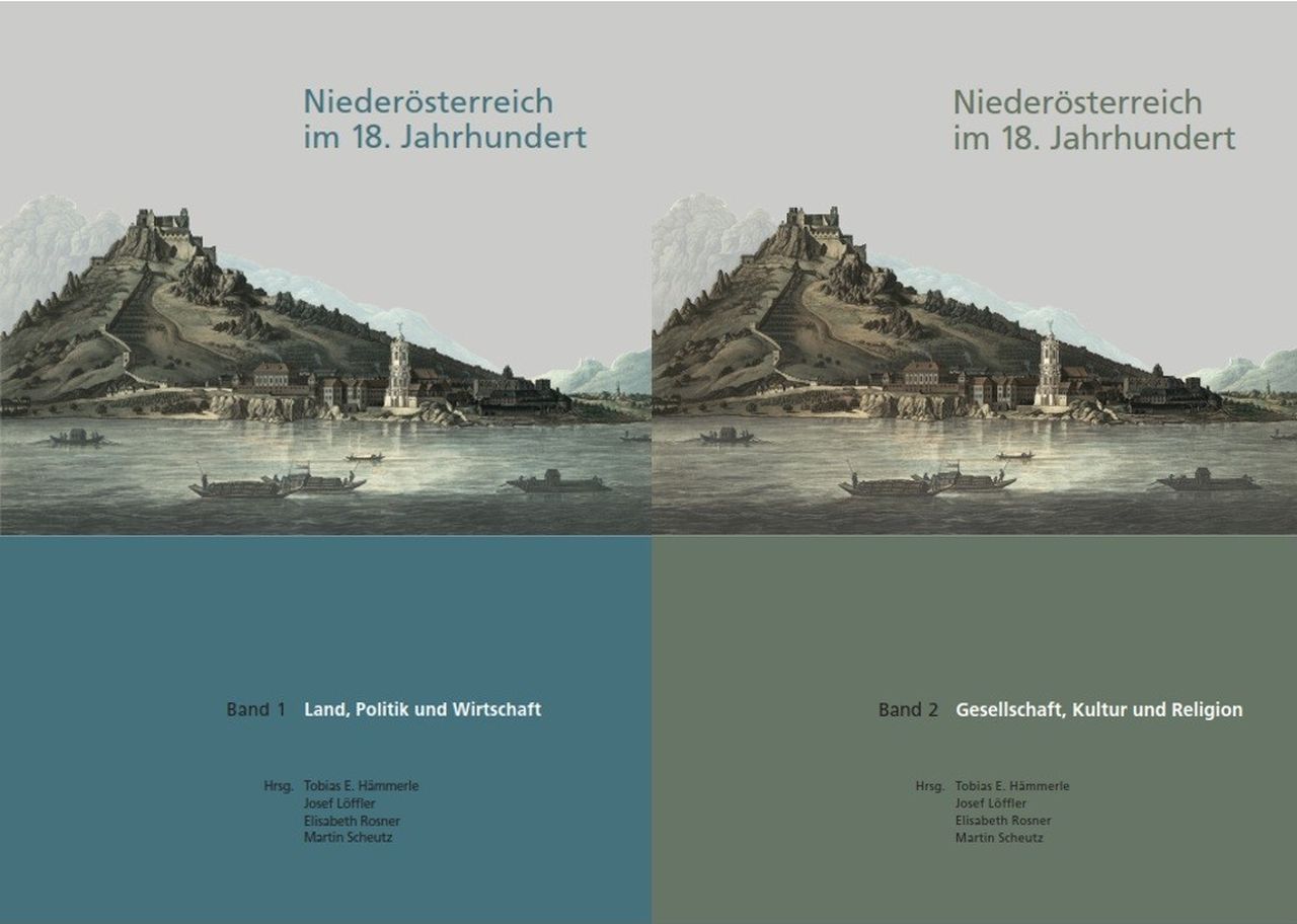 Bildcover der zwei Bände von "Niederösterreich im 18. Jahrhundert"